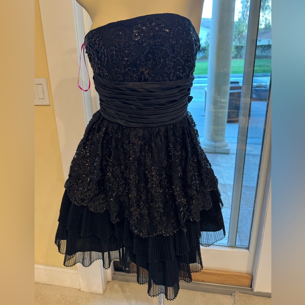 Vintage Y2K betsey Johnson sequin dress with side zipper and tie back